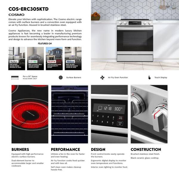Reviews for Cosmo 30 in. Haven Collection 6.3 cu. ft. Electric