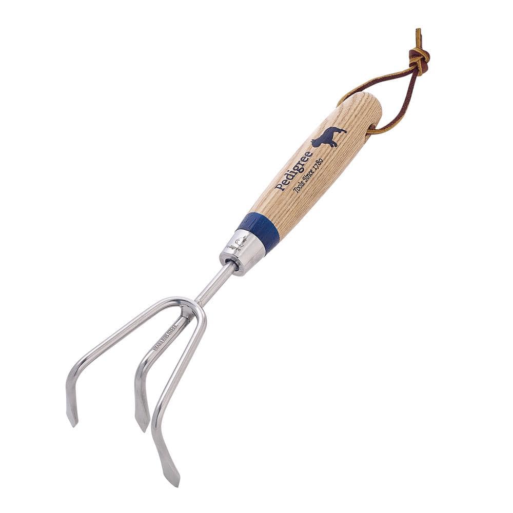 Pedigree 6 in. Ash Handle Stainless Steel Hand Hand Cultivator