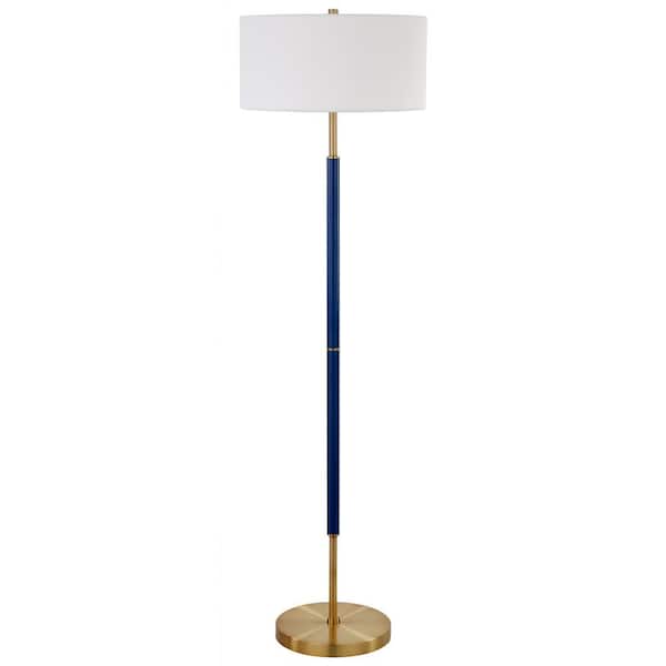 Blue And Brass 2 Bulb Floor Lamp Fl0530, Bulb Floor Lamp
