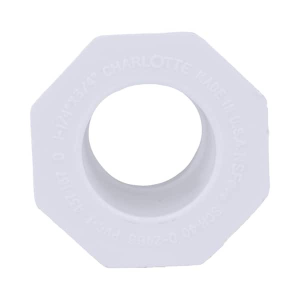 Charlotte Pipe 1-1/4 in. x 3/4 in. PVC Schedule 40 Spigot x S Reducer Bushing Fitting