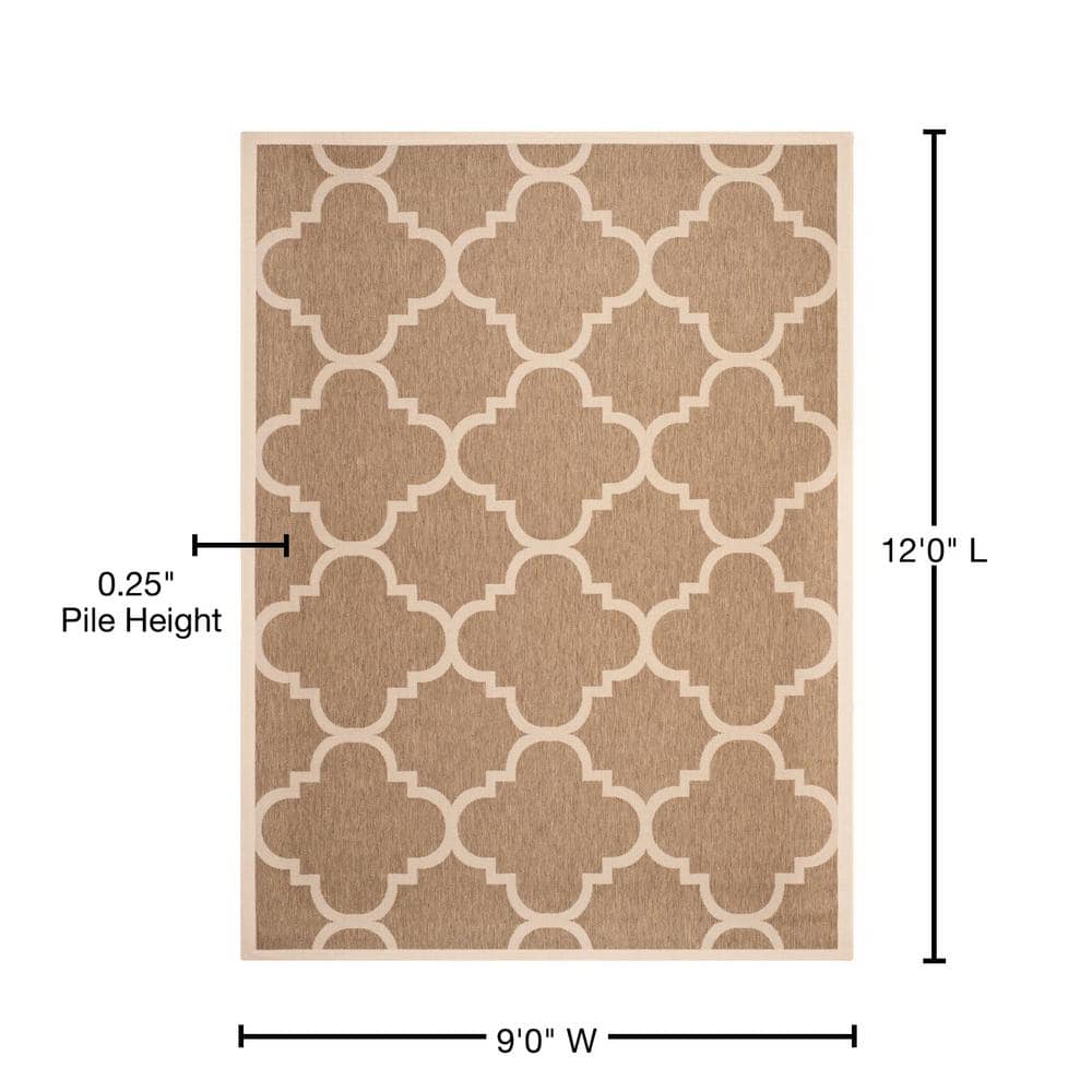 Modern Black Synthetic 9' x 12' Easy-Care Area Rug