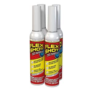 Flex Shot White 8 fl. oz. Thick Rubber Mildew Resistant Waterproof Sealant (4-Pack)