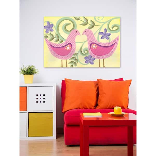 Unbranded 12 in. H x 18 in. W "2 Birds" by Reesa Qualia Printed Canvas Wall Art