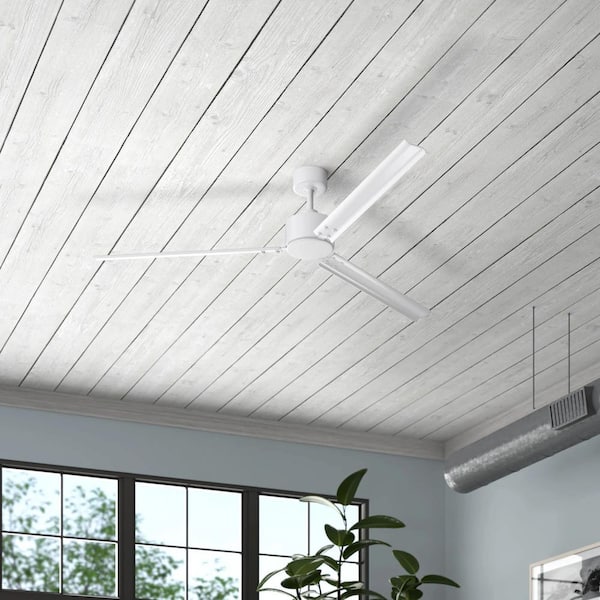 Hinkley Indy 72" 4-Speed Indoor/Outdoor Ceiling Fan, Matte White