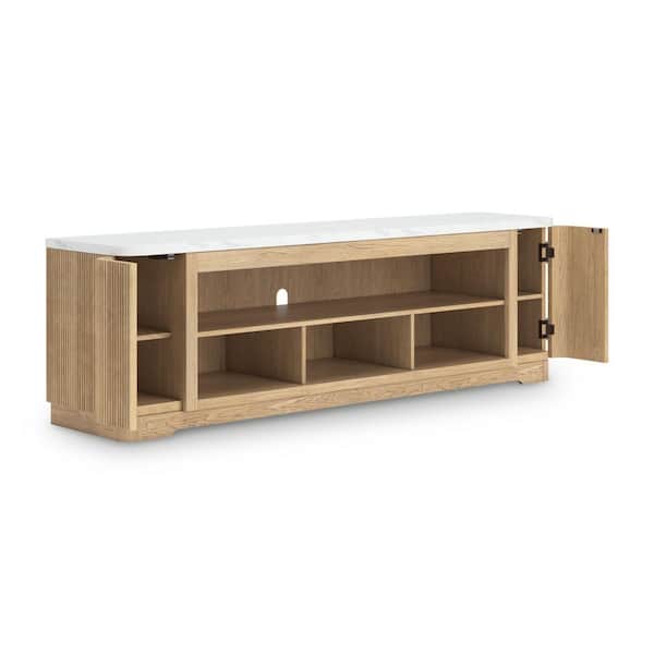 Signature DESIGN BY ASHLEY Camdill Brown/White TV Stand Fits TV's