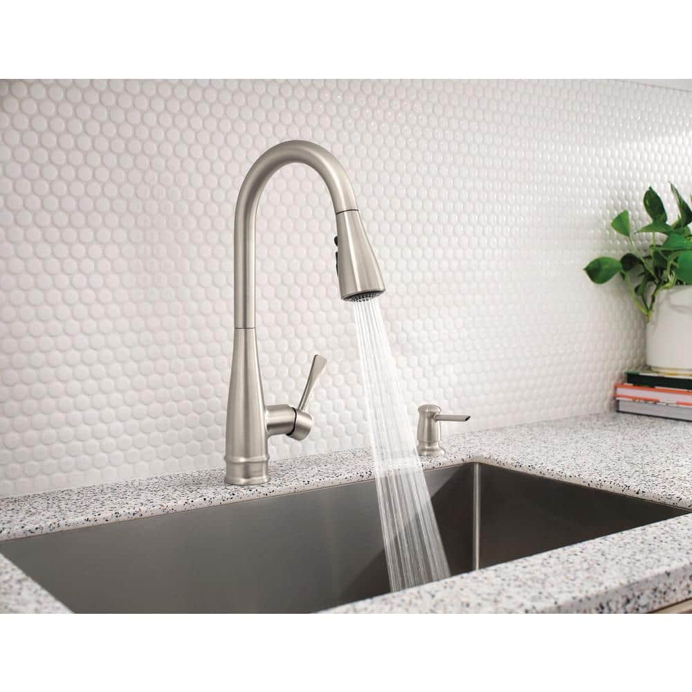 Birchfield Stainless Steel Pull-Down Kitchen Faucet with Spray