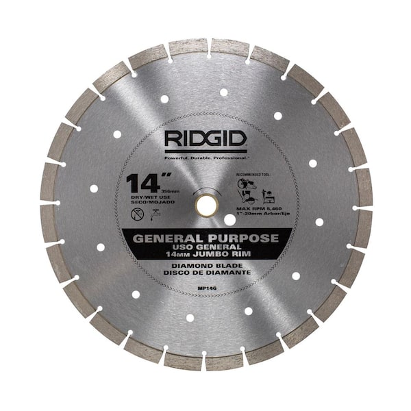 RIDGID 14 in. Segmented High-Rim Diamond Blade