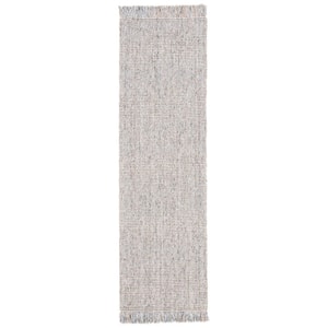 Natural Fiber Gray/Beige 2 ft. x 10 ft. Woven Thread Runner Rug
