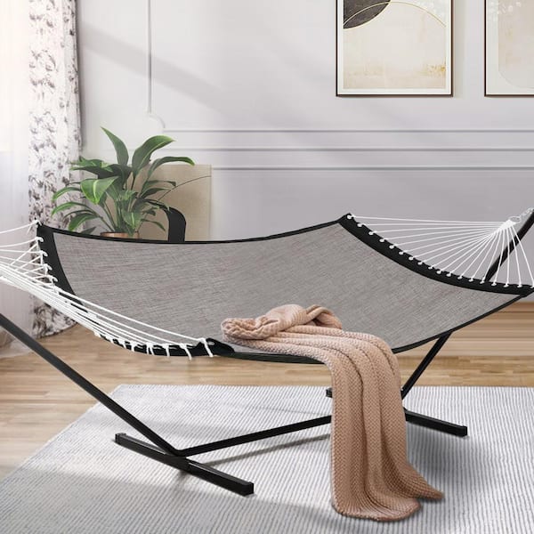 PATIOGUARDER Outdoor 2-person Quick Dry Olefin Fabric Hammock in Mocha