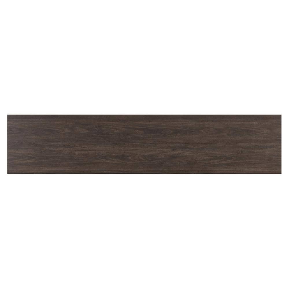 Alder Brown Transitional 68'' TV Stand with Brass Hardware