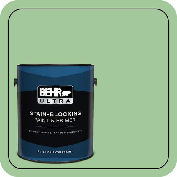 BEHR ULTRA 1 gal. #M390-4 Gingko Satin Enamel Exterior Paint & Primer