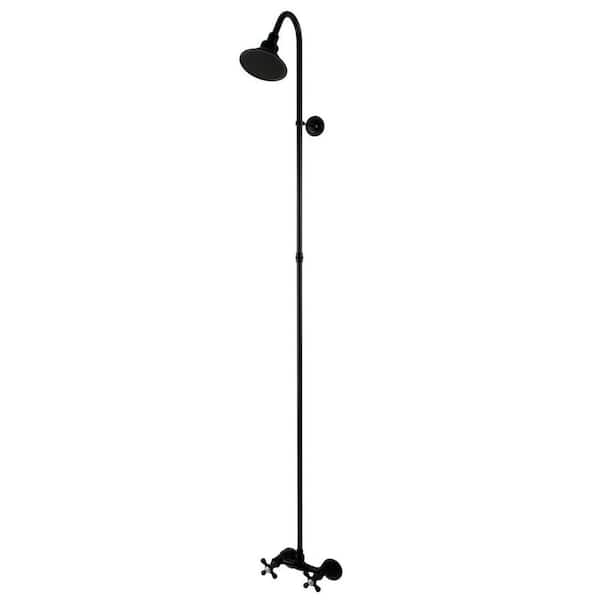 Kingston Brass Vintage 2-Handle Claw Foot Tub Faucet with Shower iin Matte Black