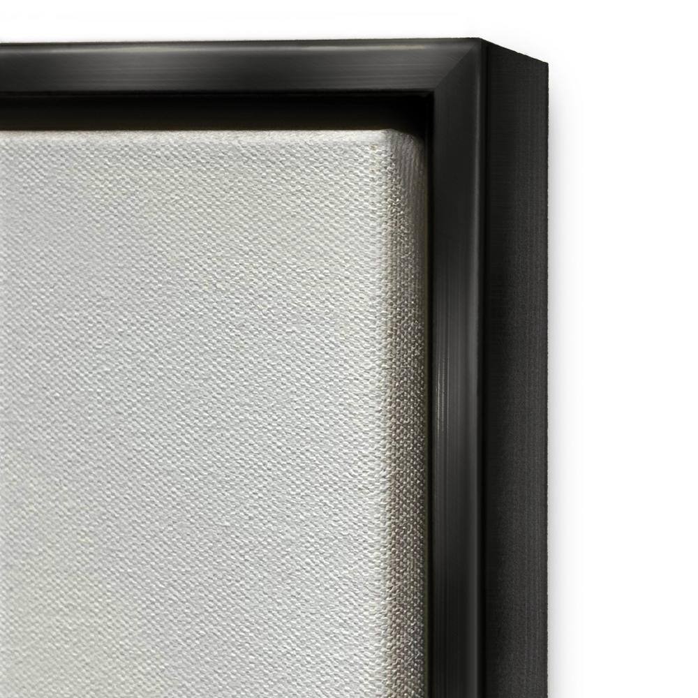 Crashing Beach Waves Abstract Canvas Print with Black Frame