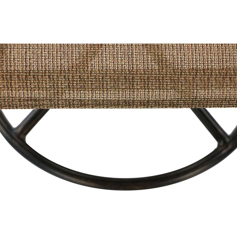 Cedar Aluminum 7-Piece Outdoor Dining Set with Swivel Rockers