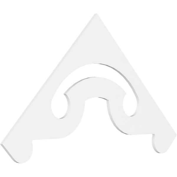 Ekena Millwork 1 in. x 72 in. x 36 in. (12/12) Pitch Northwest Gable Pediment Architectural Grade PVC Moulding