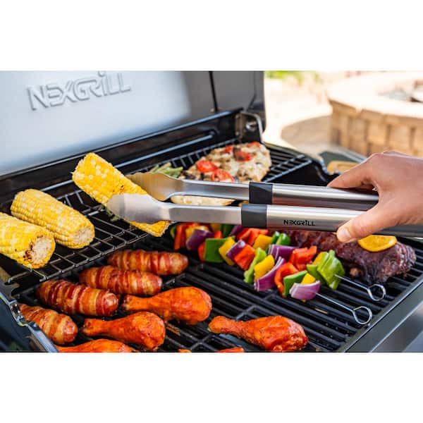 5-Burner Stainless Steel Gas Grill with Side Burner, 52 in