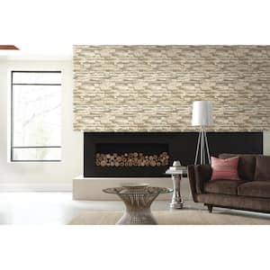 Natural Stacked Stone Peel and Stick Wallpaper (Covers 28.18 sq. ft.)
