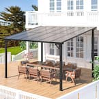 AECOJOY 10 ft. x 13 ft. Beige Outdoor Sun Shade Awning Patio Cover with  Steel Stand 16089BG-HD01 - The Home Depot