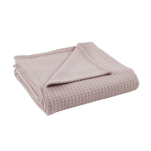 Dusty Rose 100% Cotton Thermal Full/Queen Blanket