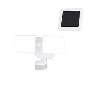 Solar Outdoor Security1800 Lumens 240-Degree White Motion Sensing Dusk to Dawn Integrated LED Flood Light