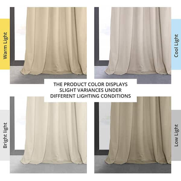 Luxury BEIGE Velvet Curtain No: 01 / 1 pcs /Curtain on pinch pleated 140x270 cm ( 55,12x106,30 