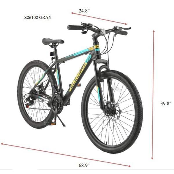 Rijd weg moord etiket 26 in. Mountain Bike with Mechanical Disc Brakes for Adults and Teens ZQ-  S26102GR - The Home Depot