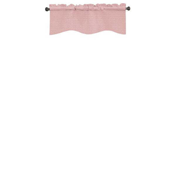 Eclipse Kendall Blackout Wave Window Valance in Blush - 42 in. W x 18 in. L