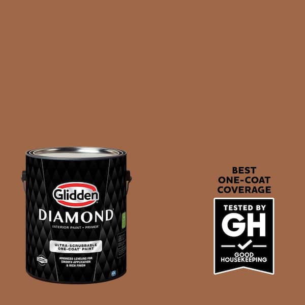 Glidden Diamond 1 gal. PPG1069-6 Foxfire Brown Flat Paint with Primer