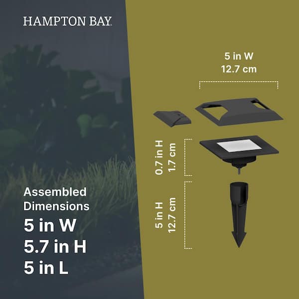 Hampton Bay 10-Watt Equivalent Low Voltage Black LED Outdoor