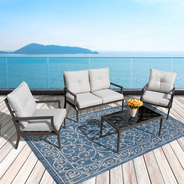 modern 4 piece patio set