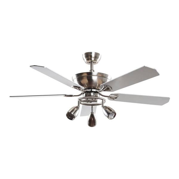 matrix decor 52 in. Integrated LED Indoor Satin Nickel Ceiling Fan with Light Kit and Remote Control