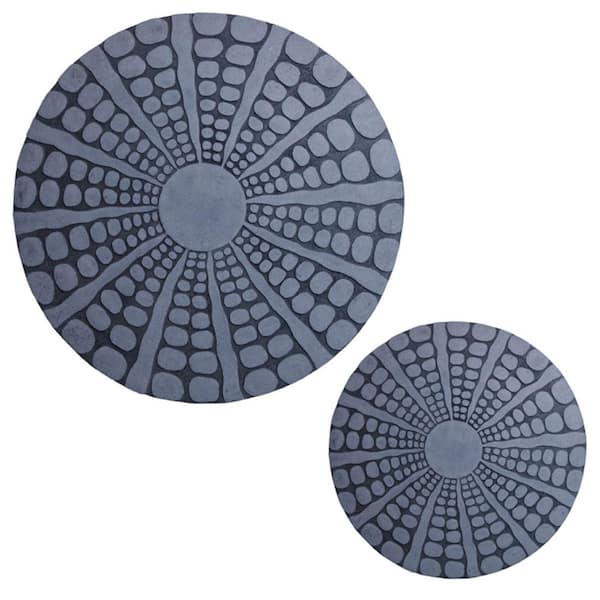 HomeRoots Mariana Polished Round With Stardust Pebble Wooden Decor