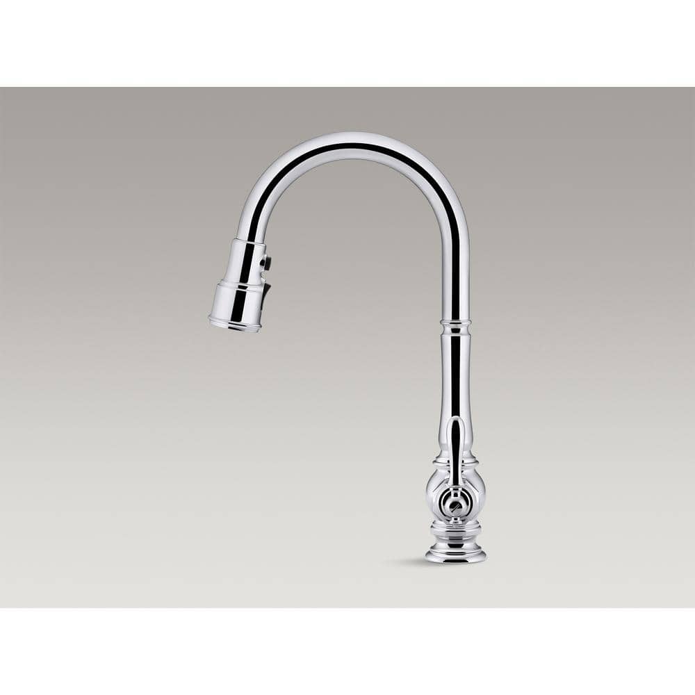 Polished Chrome Pull Down Single Handle Kitchen Faucet