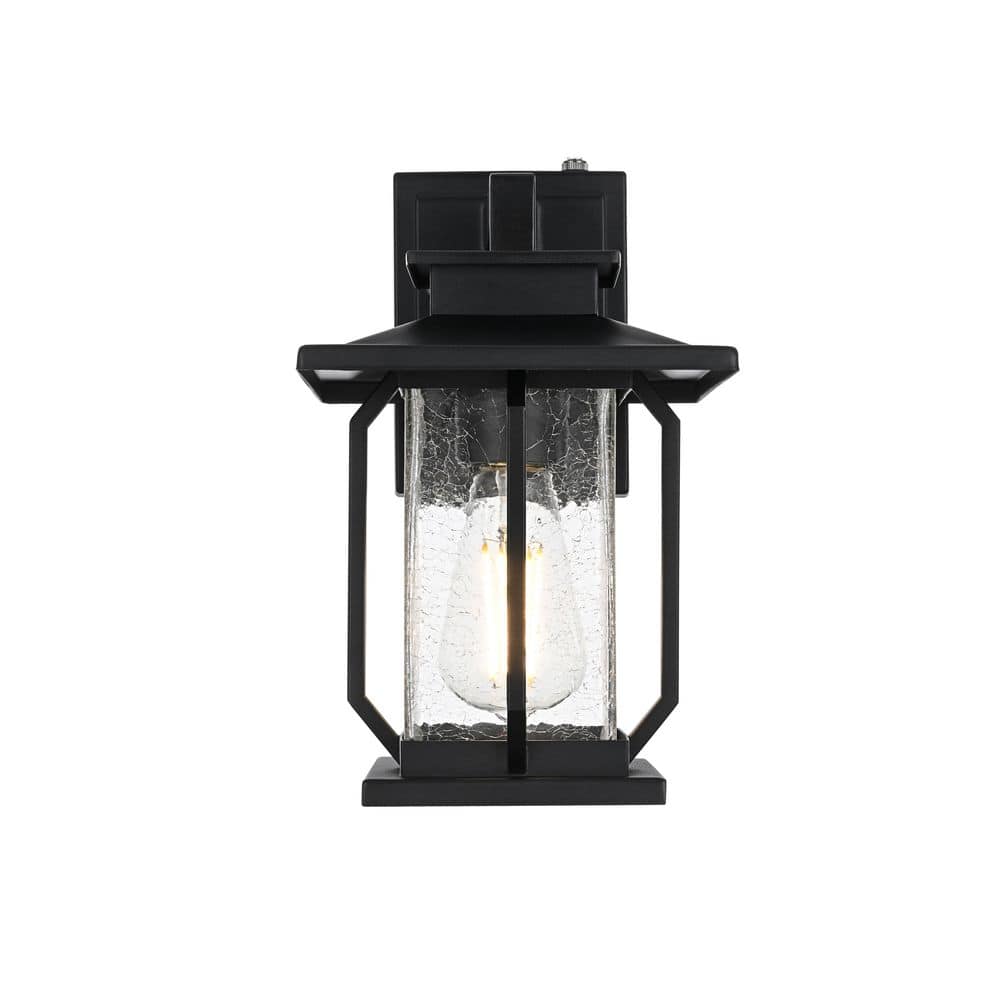 12 in. Black Outdoor Hardwired Wall Sconce with No Bulbs Included price history on PriceWatchPro