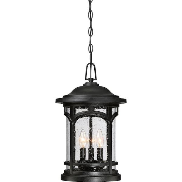 Quoizel Marblehead 3-Light Black Outdoor Pendant Light
