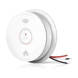 Hardwired Interconnected Smoke and Carbon Monoxide Detector with lithium Battery,Smoke, Co Combo Alarm with Voice Alert