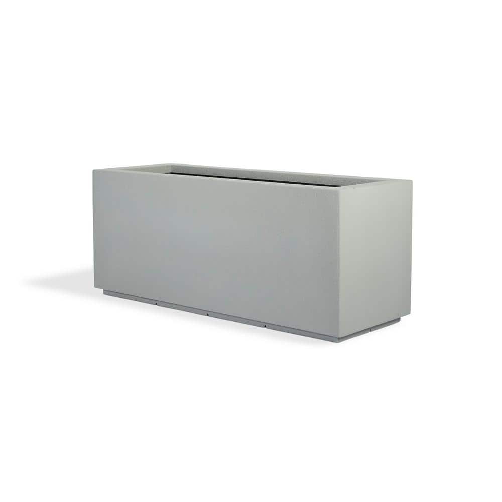 Milan Extra Large Gray Composite Rectangular Planter