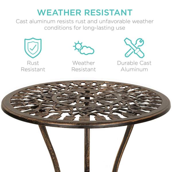 Best Choice Products Copper 3-Piece Metal Cast Aluminum