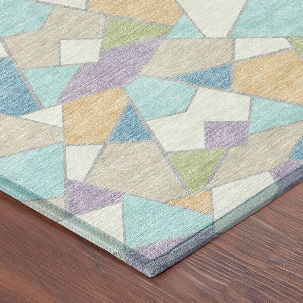 Chantille Machine Washable Indoor/Outdoor Abstract ACN2504 Cream 5 ft. x 7 ft. 6 in. Area Rug
