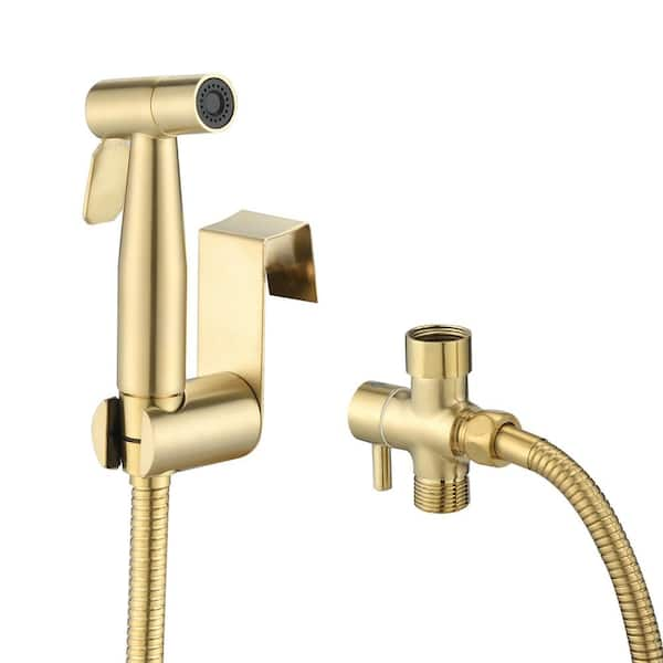 Handheld Bidet Attachment in Brushed Gold