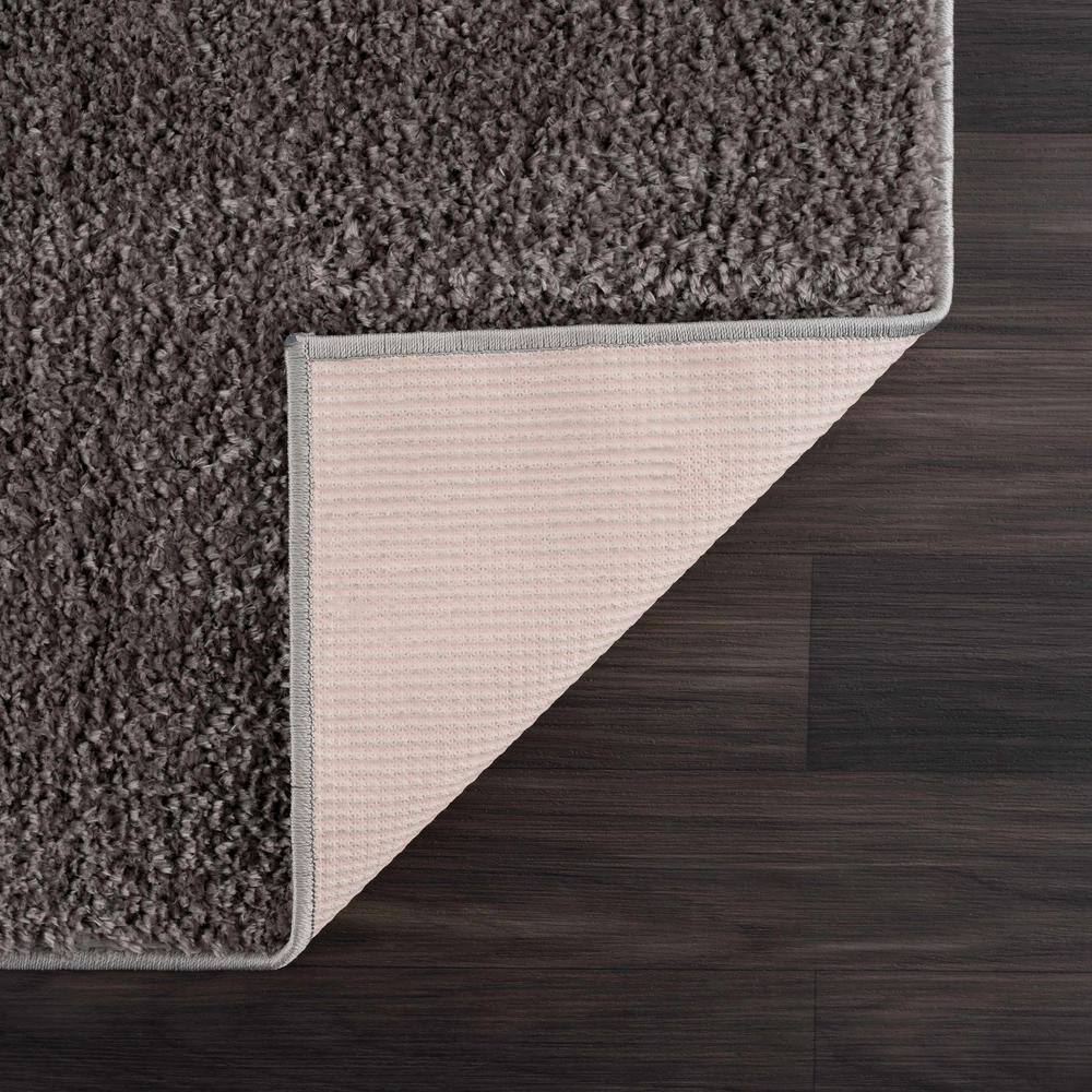 Judy Light Gray Washable Plush Shag Area Rug 5'3" x 7'