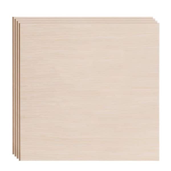 1/4 in. x 12 in. x 12 in. Maple Plywood Project Panel for Laser Cutting and Engraving, (4-Pack)