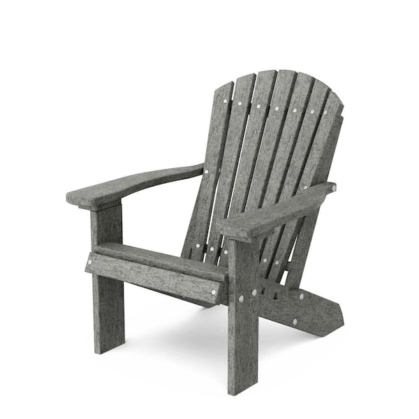 Wildridge Heritage Dark Gray Plastic Outdoor Child Adirondack Chair