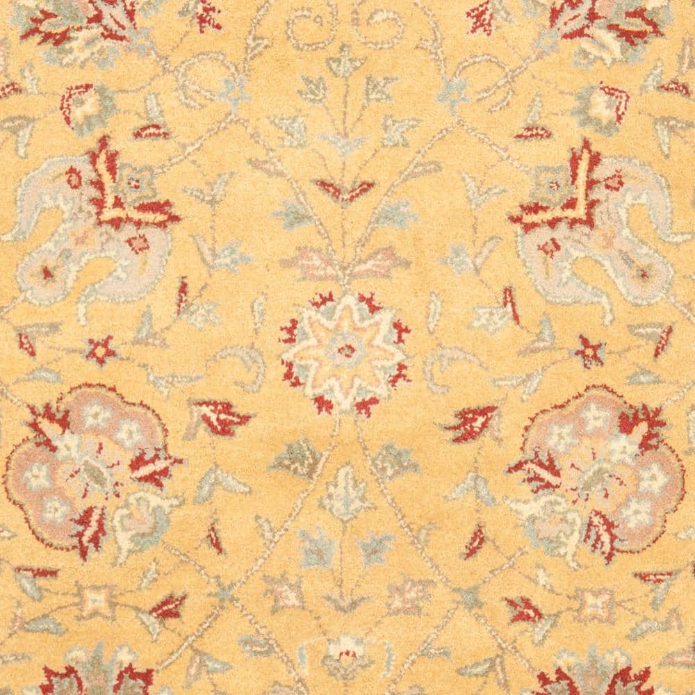 Elegant Gold Hand-Tufted Wool Area Rug - 8'3" x 11'
