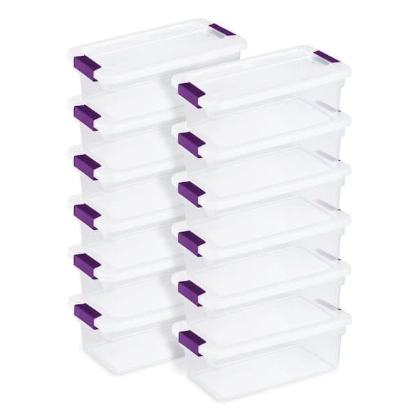 6 Qt. ClearView Latch Box Storage Bin Container (12-Pack)