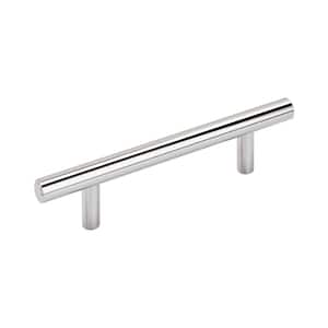 Bar Pulls 3-3/4 in. (96mm) Modern Polished Chrome Bar Cabinet Pull
