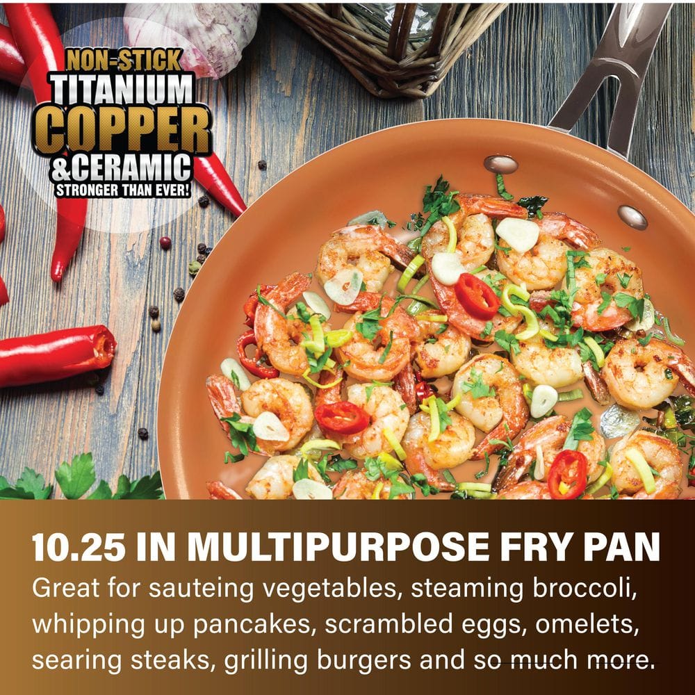 10-Piece Copper and Stainless Steel Nonstick Cookware Set
