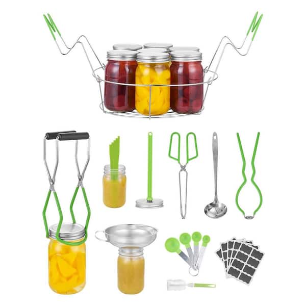 Canning Supplies Starter Kit, 9 Pieces Stainless Steel Water Bath Canning Kit for Beginners, Canning Tools Set