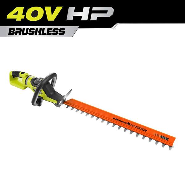 RYOBI 24" 40V Lithium-Ion Cordless Hedge Trimmer with Battery & Charger for sale online 