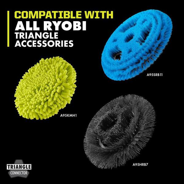 RYOBI ONE+ 18V Cordless Power Scrubber (Tool Only) with 6 in